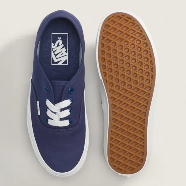 【VANS】官方旗艦 Authentic 藍色滑板鞋 休閒鞋
