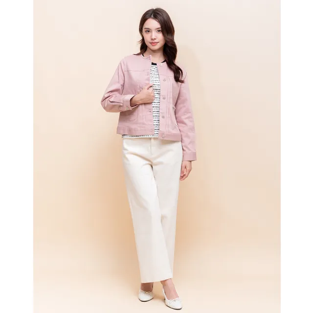 【perng yuh 芃諭名品】*柔和甜漾 鑽飾 柔彈 厚棉 外套(2025 AW Collection|4C秋冬新品上市)