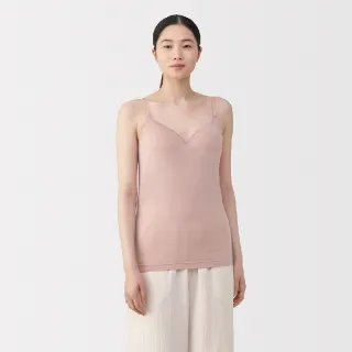 【MUJI 無印良品】女柔滑罩杯式細肩帶(白色/黑色/粉紅/摩卡棕)