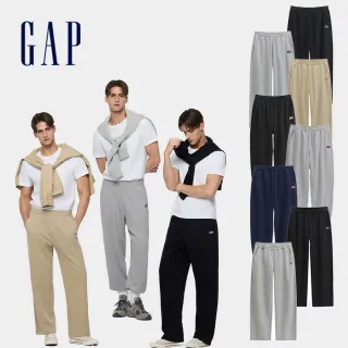 【GAP】男裝  Logo刺繡印花/束口刷毛抽繩鬆緊運動褲-多款任選(787399&787401&786440)