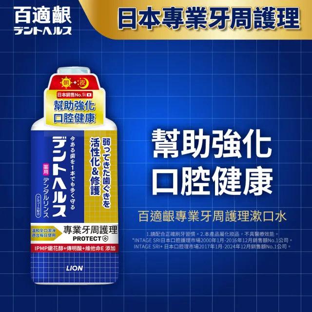 【LION 獅王】百適齦專業牙周護理漱口水450ml(牙周護理漱口水)