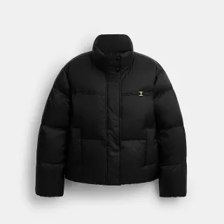 【COACH】蔻馳官方直營 HERITAGE C短版羽絨外套-黑色(CCT06)
