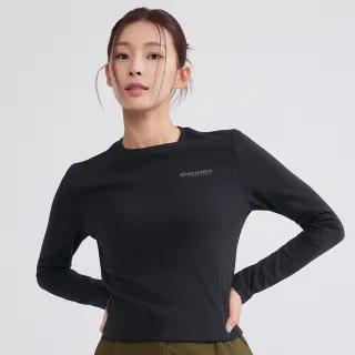 【Discovery Expedition】女版透氣快乾長袖T恤 長袖上衣 機能上衣 吸濕排汗(DWRL36054-BKS)