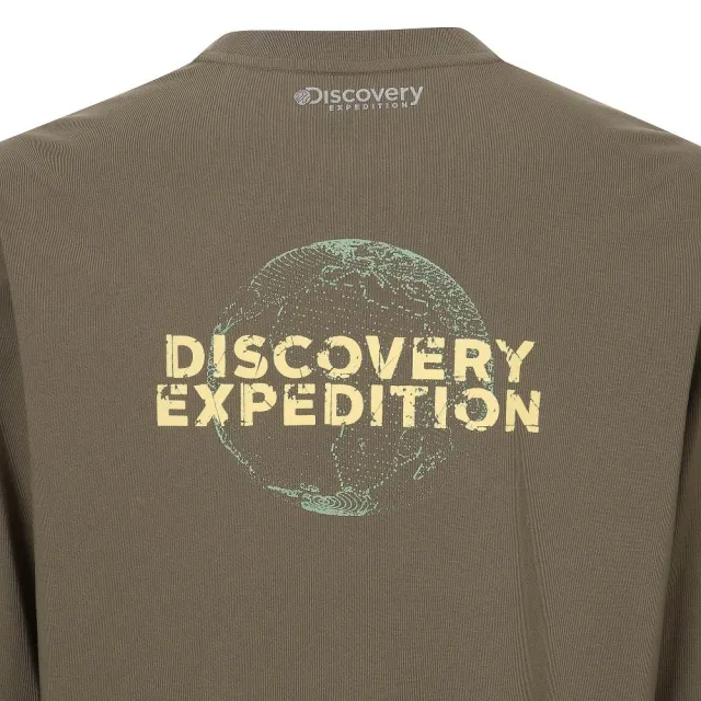 【Discovery Expedition】地球印花長袖上衣 長袖T恤 機能上衣(DXRL2C054-BGD)
