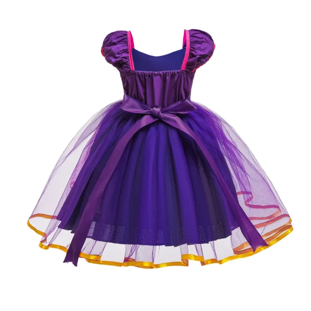 【橘魔法】粉紫拚色小包袖篷篷紗裙公主服(萬聖節 服裝 角色扮演服裝  角色扮演 洋裝 連身裙 女童 童裝)