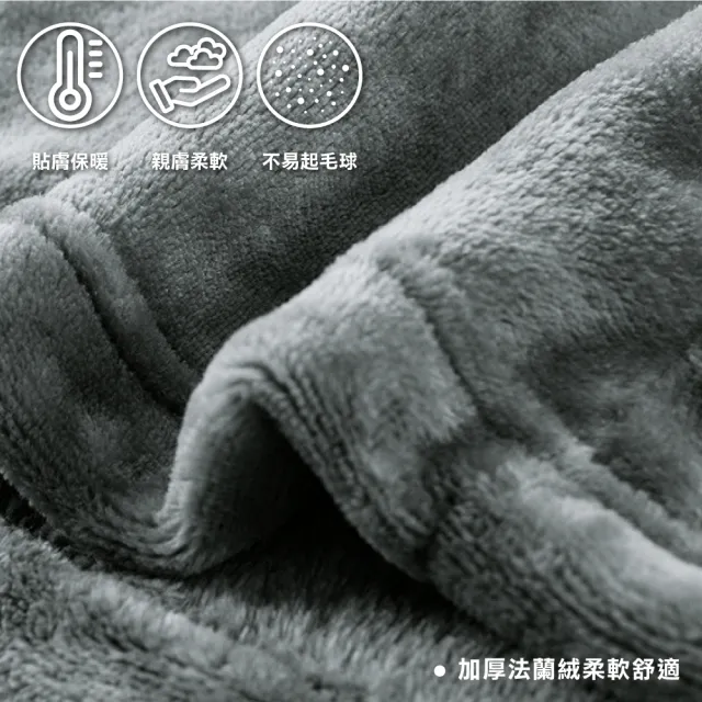 【ONE HOUSE】韓版升級加厚法蘭絨親膚睡袍 加長多色選 刷毛保暖睡衣發熱衣(1入)