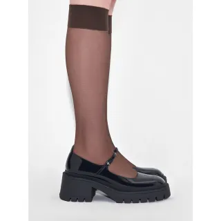 【PEDRO】Icon皮革厚底樂福鞋-黑色/石灰白(小CK集團品牌 官方直營 商務必備)