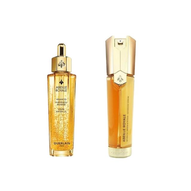 【GUERLAIN 嬌蘭】皇家蜂王乳平衡油3G 50ml+雙導精華 50ml(1+1組 國際航空版)