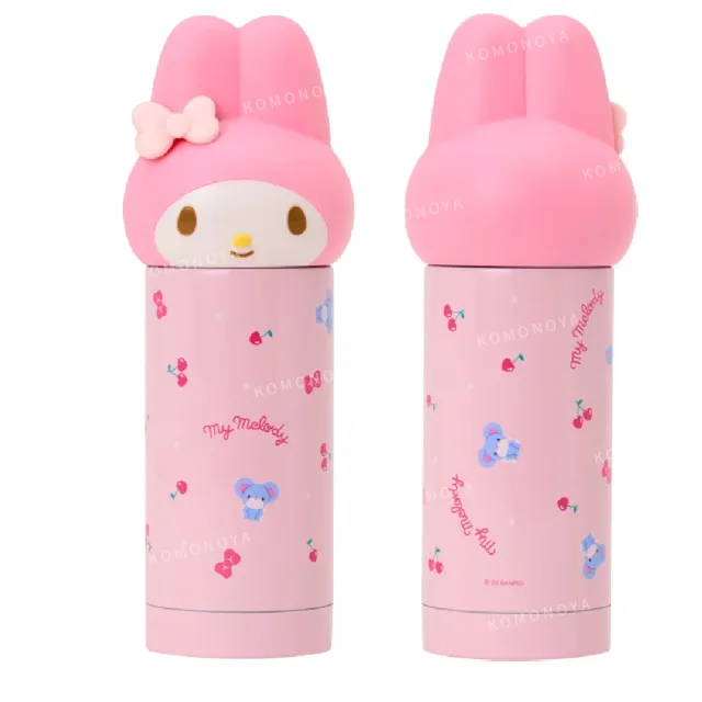 【小禮堂】Sanrio 三麗鷗 造型不鏽鋼保溫瓶 360ml 大頭款 Kitty 美樂蒂(平輸品)
