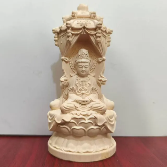 【LEEHER】觀音寶塔擺設/佛教擺設/家居擺設/送禮推薦/黃楊木材質/佛像雕刻/觀音寶塔像