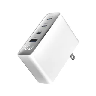 【YOMIX 優迷】100W氮化鎵數據顯示四孔快充充電器(Type-C/USB/筆電快充/豆腐頭/充電頭/I17適用)