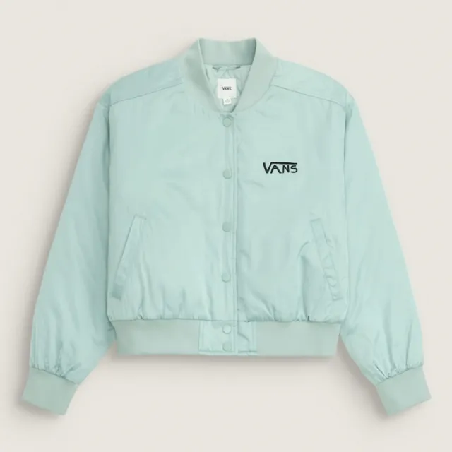 【VANS】官方旗艦 Artist Collection - Riroo 灰綠色短版棒球外套