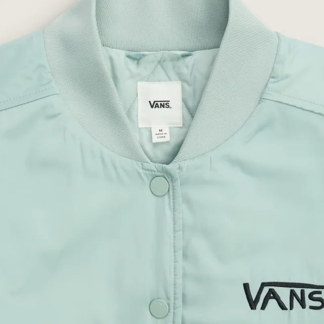 【VANS】官方旗艦 Artist Collection - Riroo 灰綠色短版棒球外套