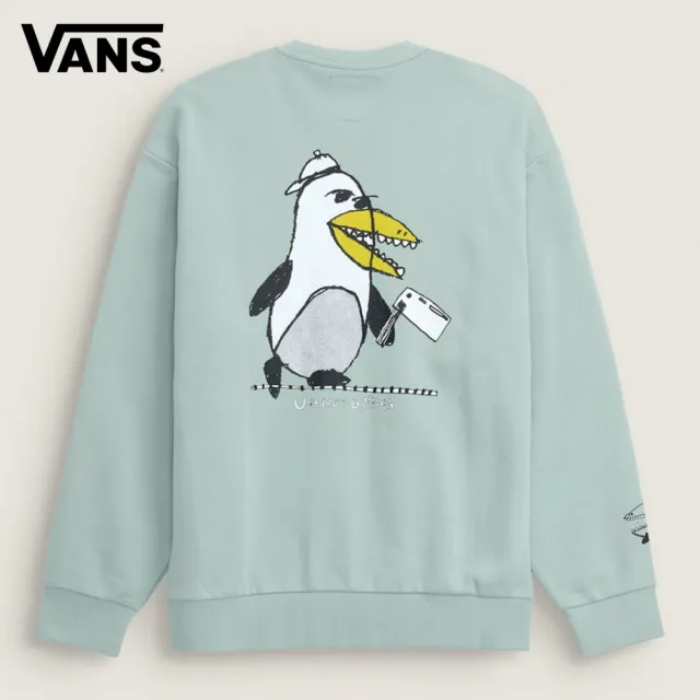【VANS】官方旗艦 Artist Collection - Riroo 灰綠色大學T