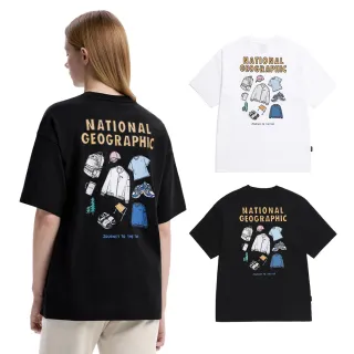 【國家地理服飾官方旗艦】男女同款 經典印刷 短袖上衣(2色可選)