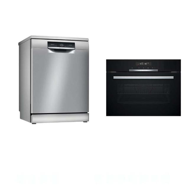 【BOSCH 博世】14人份獨立式沸石洗碗機+五合一蒸烤爐(SMS8ZCI00X+CSA589BS0N)