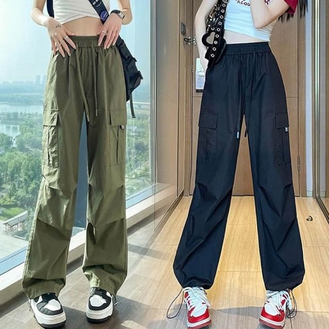 【NEW FORCE】復古街頭美式寬鬆工裝長褲(工裝褲/女長褲/休閒褲/運動褲/直筒褲/女長褲)