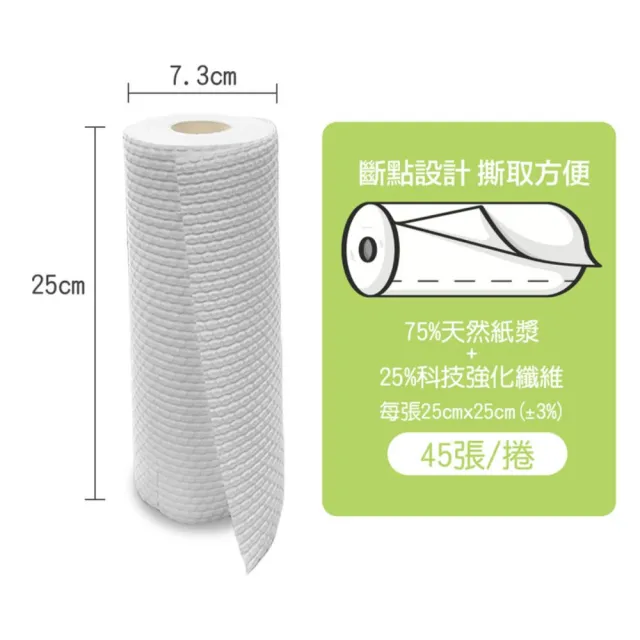 【CLEAN 克林】拋棄式紙抹布 45張/捲(小資族☆懶人抹布 一次性抹布 免洗抹布 廚房紙巾 洗碗布 擦碗布)