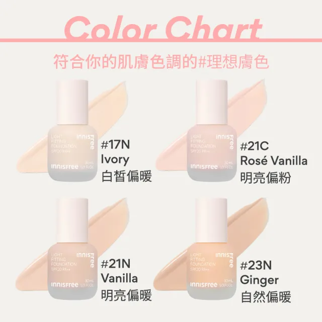 【INNISFREE】官方直營 輕薄透服貼粉底液 SPF20 PA++(30ml)