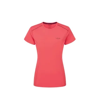 【RAB】Force Tee Wmns 圓領短袖透氣排汗衣 女款 槿紅 #QBL06