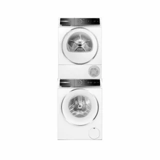 【BOSCH 博世】10公斤 蒸氣除皺滾筒洗衣機+9公斤 熱泵式乾衣機(WGB25600TC+WQB245B0TC)