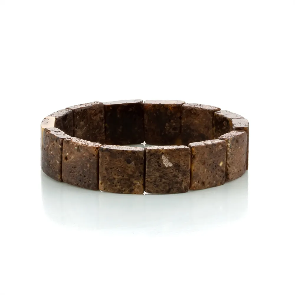 【Woogie武吉珠寶】琥珀蜜蠟設計師手作植物珀手排(藥珀14-15mm)