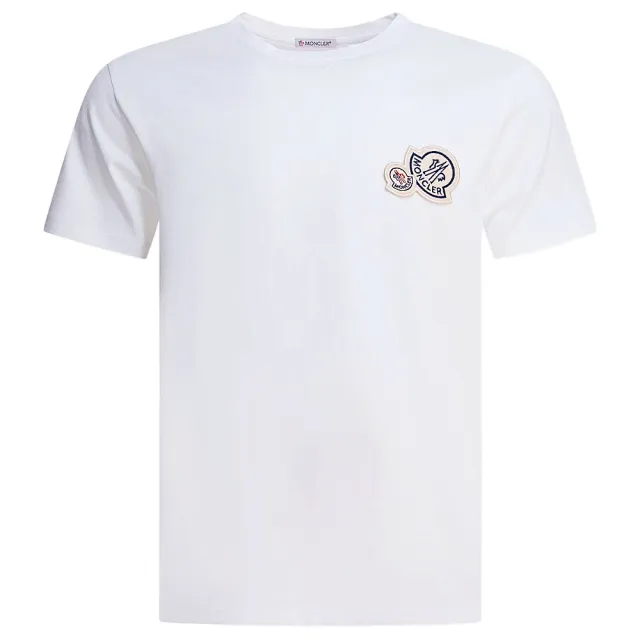【MONCLER】經典款 男款 品牌雙LOGO 短袖T恤-白色(S號、M號、L號、XL號、XXL號)