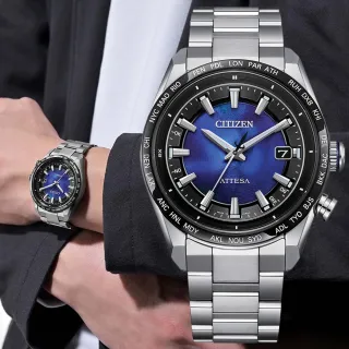 【CITIZEN 星辰】GENTS系列 寧靜之海 限量 鈦金屬 光動能電波腕錶 618 週年慶 畢業禮物(CB0288-65L)