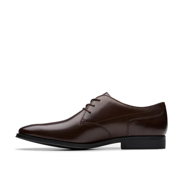 【Clarks】男鞋 Paulton Lace 寬楦素面德比紳士鞋 皮鞋(CLM83397D)