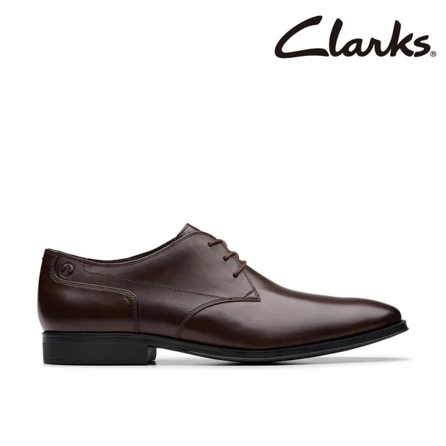 【Clarks】男鞋 Paulton Lace 寬楦素面德比紳士鞋 皮鞋(CLM83397D)