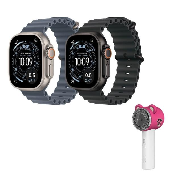 迪士尼製冷扇組【Apple】Apple Watch Ultra 3 GPS+行動網路 49mm(鈦金屬錶殼+海洋錶帶)