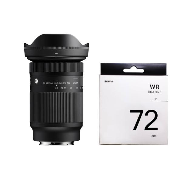 【Sigma】20-200mm F3.5-6.3 DG Contemporary +SIGMA WR UV 72mm 廣角 望遠 變焦(公司貨)