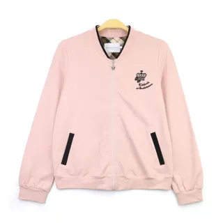 【Kinloch Anderson】皇家LOGO電繡棉質棒球外套(KA1066006 粉紅/黑色)