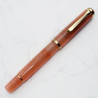 【Pelikan】百利金CLASSIC M200 Apricot Agate 杏桃瑪瑙 鋼筆＋墨水禮盒組(m200贈原廠手提袋)