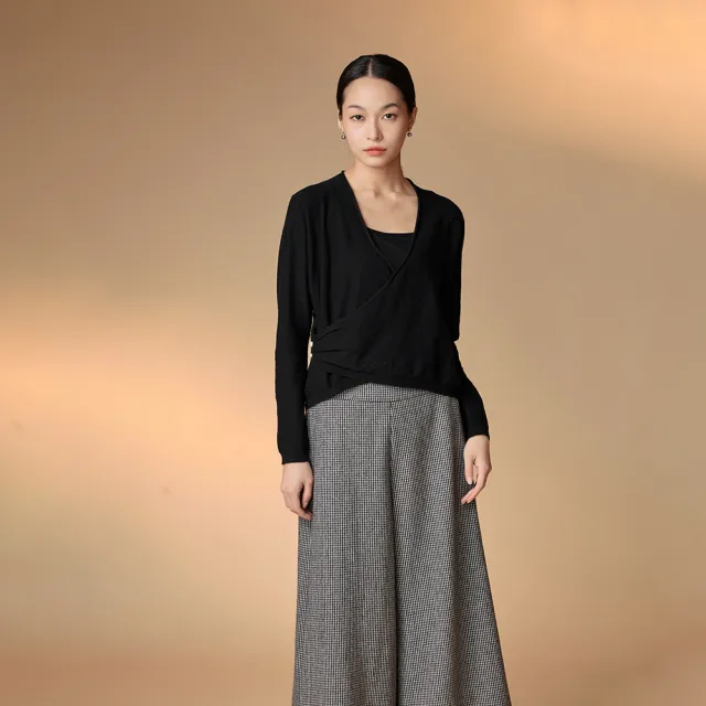 【giordano ladies】圍裹式針織上衣(02353548)