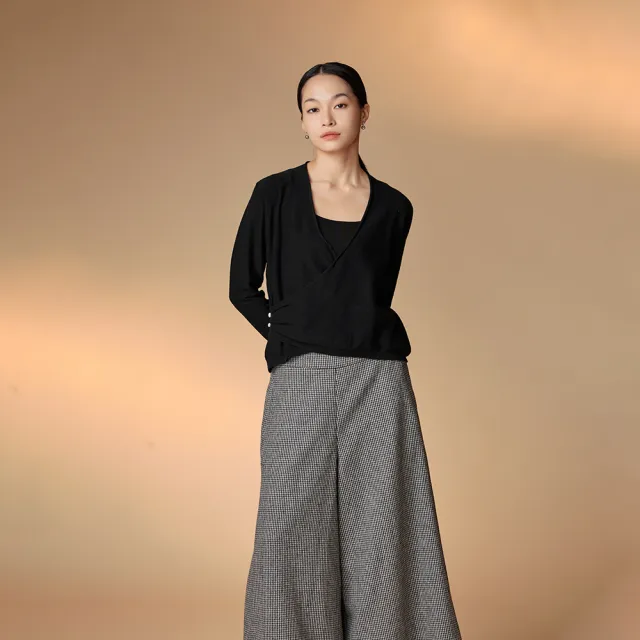 【giordano ladies】圍裹式針織上衣(02353548)