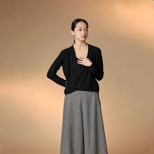 【giordano ladies】圍裹式針織上衣(02353548)