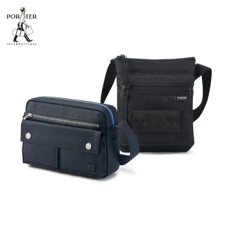 【PORTER INTERNATIONAL】週慶限定 單肩包 斜背包 真皮零錢包 三折零錢短夾(多款任選)