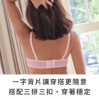 【玉如阿姨】粉戀深影內衣※S197藍(B.C罩 小胸 提托 爆乳 撞色 台灣製)
