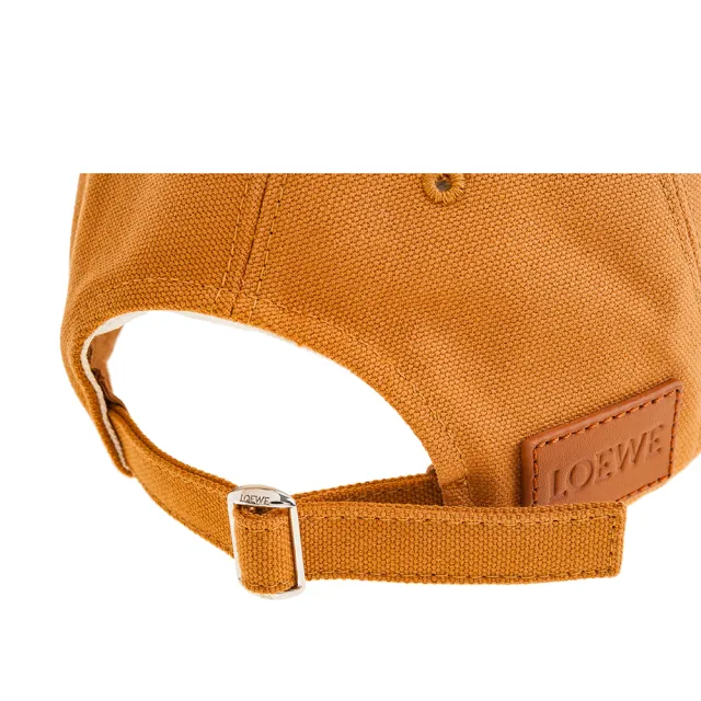 【LOEWE 羅威】經典刺繡LOEWE 圖案棉質帆布可調整棒球帽(米棕色/59)