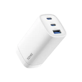 【YOMIX 優迷】65W氮化鎵PD三孔充電器/筆電快充(typeC/USB/插腳折疊式/支援iPhone 17快充)