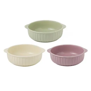 【CHA-CHA-LIFE 恰恰生活】陶瓷雙耳碗 3色(氣炸鍋碗/沙拉碗)