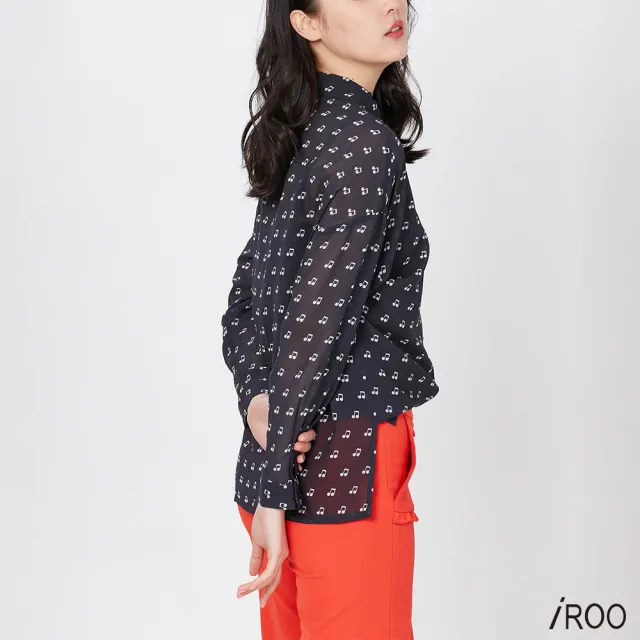 【iROO】甜美樂章女人雪紡長袖上衣