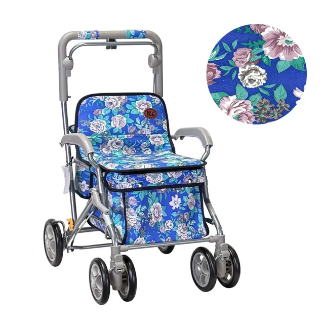 【Rollker 羅克】購物車 助行車 助步車 手推車 購物推車 折疊收納 步行輔助車 銀髮族(NO.167)