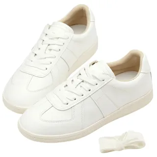 【Grace Gift】輕盈必備2WAY緞帶機能德訓鞋(白)