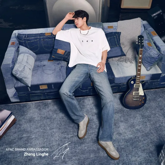 【Lee】男裝 短袖T恤 / 張凌赫同款 共2色 舒適版型(LB502086K11/LB502086K15)