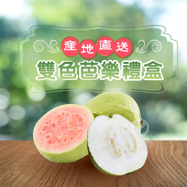 【初品果】產地直送雙色蜜芭樂禮盒5斤x4盒(黃金蜜+紅心芭樂/國民水果/產地直送/禮盒)