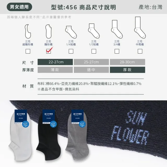 【Sun Flower三花】12雙組 隱形運動襪.襪子
