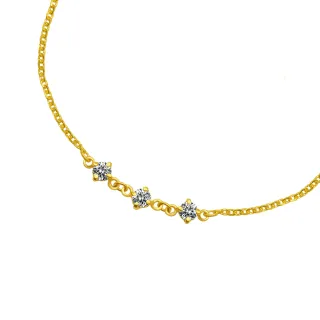 【今生金飾】三鑽小手鍊(黃金手鍊)