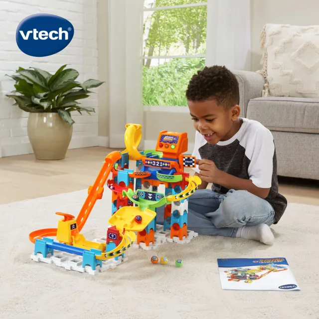 【Vtech】智能滾球積木建構軌道組-飆速賽道(禮物首選TOP)